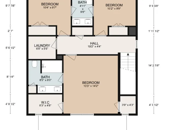 67 Walnut Springs 21A Jensen exterior upper level floorplan