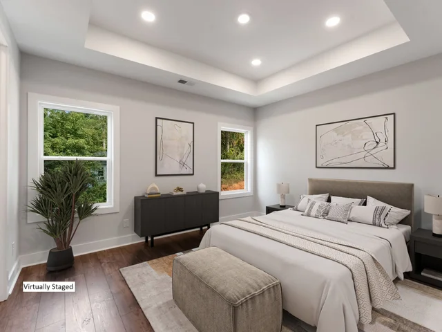 Virtually Staged Chapel 12 114 Master Bedroom w words