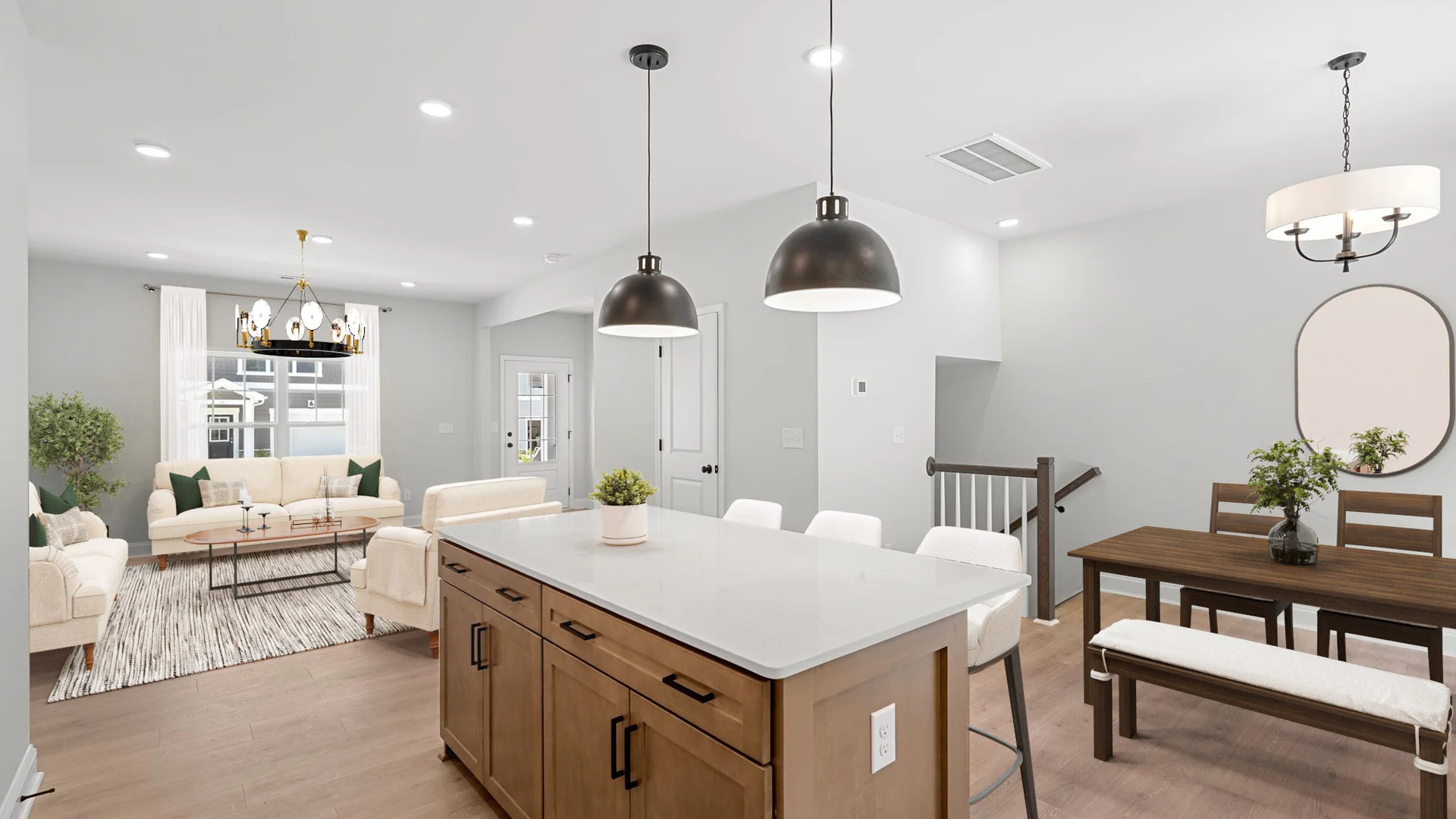 Virtually Staged Living Kitchen 183 Cherry Springs Ln AVL-14